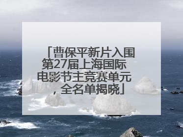 曹保平新片入围第27届上海国际电影节主竞赛单元，全名单揭晓