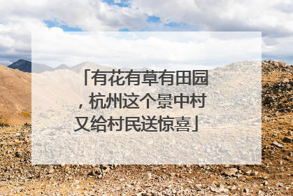 有花有草有田园，杭州这个景中村又给村民送惊喜