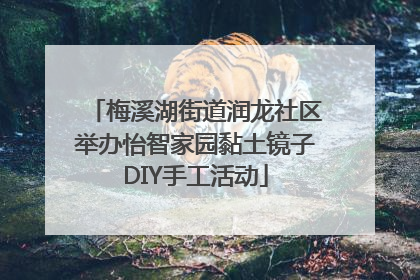 梅溪湖街道润龙社区举办怡智家园黏土镜子DIY手工活动