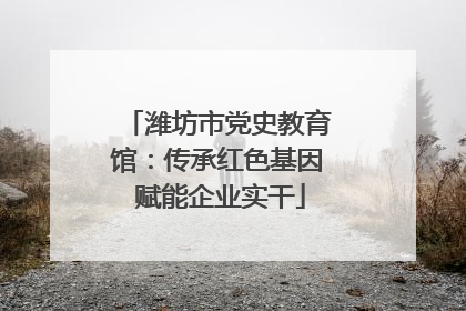 潍坊市党史教育馆：传承红色基因 赋能企业实干