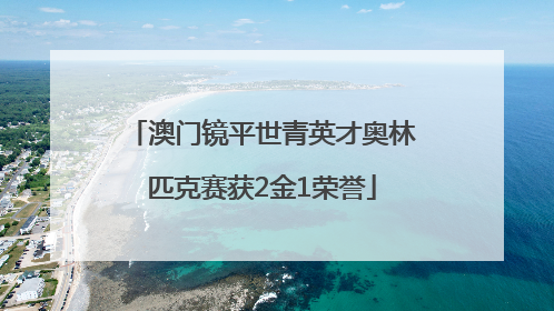 澳门镜平世青英才奥林匹克赛获2金1荣誉