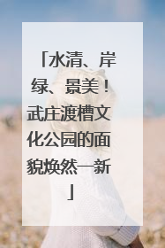 水清、岸绿、景美！武庄渡槽文化公园的面貌焕然一新