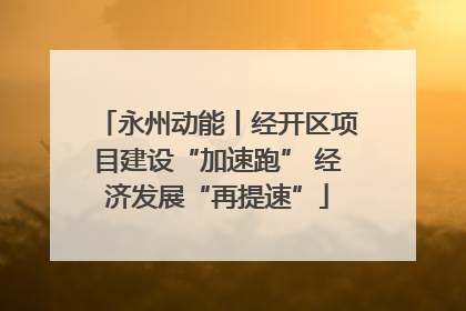 永州动能丨经开区项目建设“加速跑” 经济发展“再提速”
