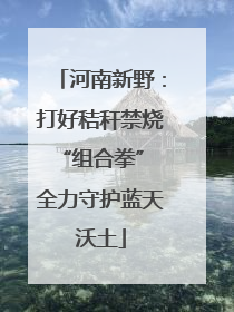河南新野：打好秸秆禁烧“组合拳” 全力守护蓝天沃土
