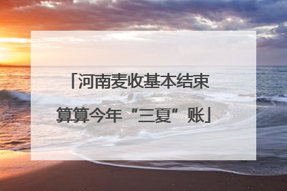 河南麦收基本结束 算算今年“三夏”账