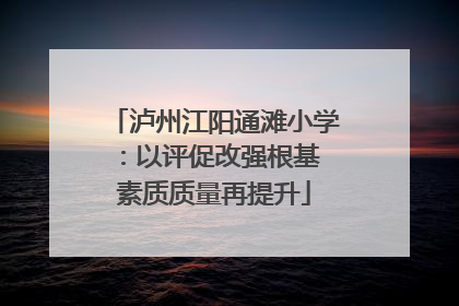 泸州江阳通滩小学：以评促改强根基 素质质量再提升