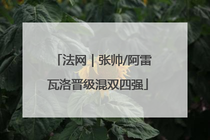 法网｜张帅/阿雷瓦洛晋级混双四强