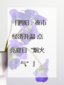 泗阳：夜市经济升温 点亮夏日“烟火气”