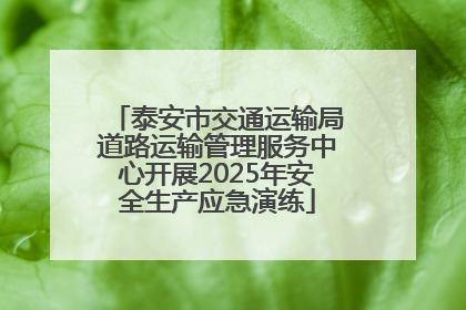 泰安市交通运输局道路运输管理服务中心开展2025年安全生产应急演练