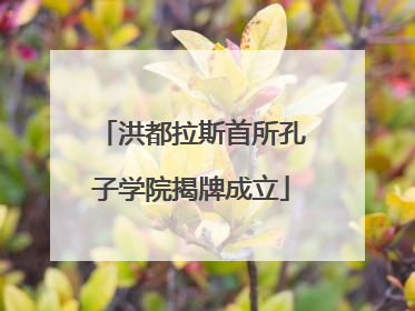 洪都拉斯首所孔子学院揭牌成立