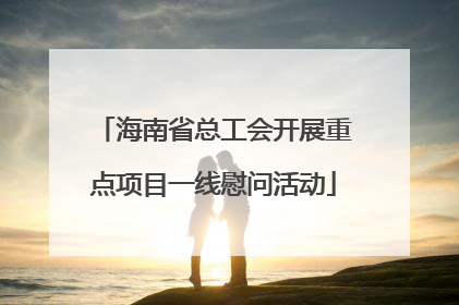 海南省总工会开展重点项目一线慰问活动