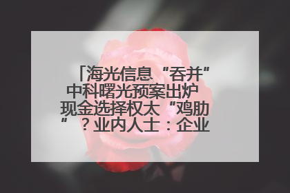 海光信息“吞并”中科曙光预案出炉 现金选择权太“鸡肋”？业内人士：企业不想大量现金流出