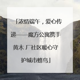 浓情端午，爱心传递——魔方公寓携手黄木 厂社区暖心守护城市蜂鸟