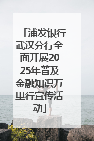 浦发银行武汉分行全面开展2025年普及金融知识万里行宣传活动