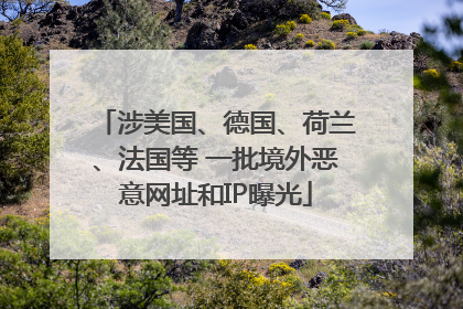 涉美国、德国、荷兰、法国等 一批境外恶意网址和IP曝光