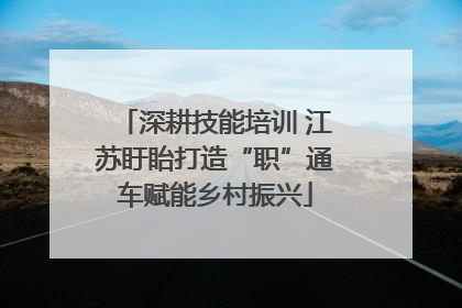 深耕技能培训 江苏盱眙打造“职”通车赋能乡村振兴