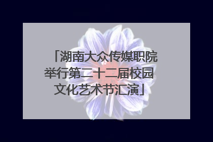 湖南大众传媒职院举行第二十二届校园文化艺术节汇演