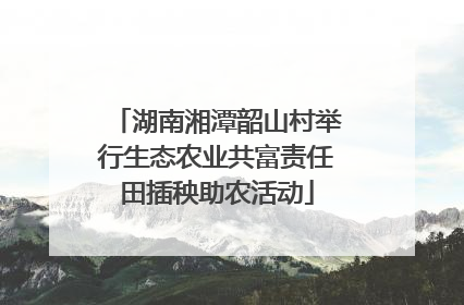 湖南湘潭韶山村举行生态农业共富责任田插秧助农活动