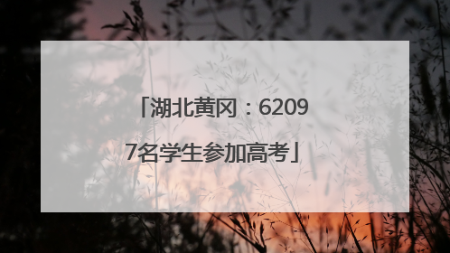 湖北黄冈：62097名学生参加高考