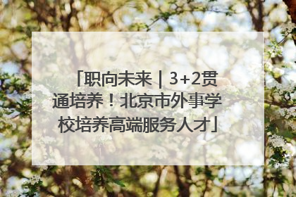 职向未来｜3+2贯通培养！北京市外事学校培养高端服务人才