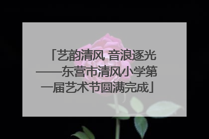 艺韵清风 音浪逐光——东营市清风小学第一届艺术节圆满完成