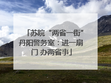 苏皖“两省一街”丹阳警务室：进一扇门 办两省事