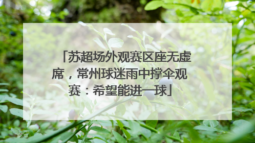 苏超场外观赛区座无虚席，常州球迷雨中撑伞观赛：希望能进一球