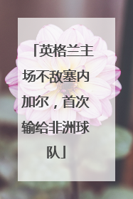 英格兰主场不敌塞内加尔，首次输给非洲球队