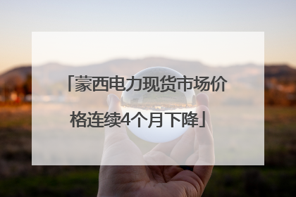 蒙西电力现货市场价格连续4个月下降