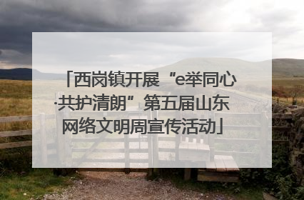 西岗镇开展“e举同心·共护清朗”第五届山东网络文明周宣传活动