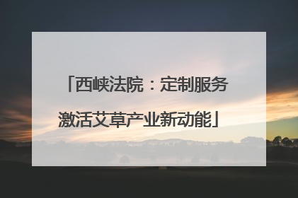 西峡法院：定制服务激活艾草产业新动能