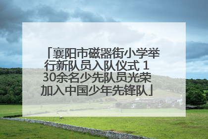 襄阳市磁器街小学举行新队员入队仪式 130余名少先队员光荣加入中国少年先锋队