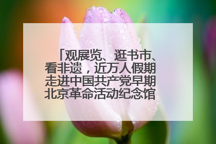 观展览、逛书市、看非遗，近万人假期走进中国共产党早期北京革命活动纪念馆解锁参观新体验