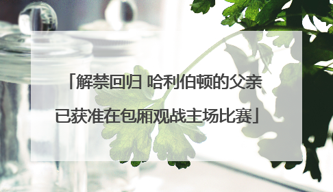 解禁回归 哈利伯顿的父亲已获准在包厢观战主场比赛