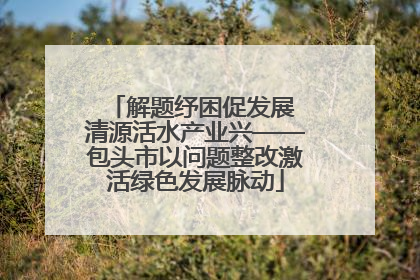 解题纾困促发展 清源活水产业兴——包头市以问题整改激活绿色发展脉动