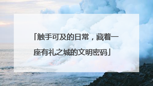 触手可及的日常，藏着一座有礼之城的文明密码
