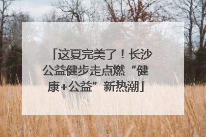 这夏完美了！长沙公益健步走点燃“健康+公益”新热潮