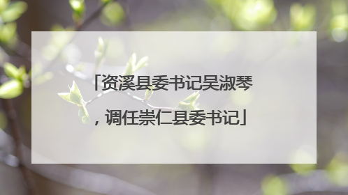 资溪县委书记吴淑琴，调任崇仁县委书记