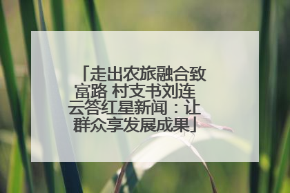 走出农旅融合致富路 村支书刘连云答红星新闻：让群众享发展成果
