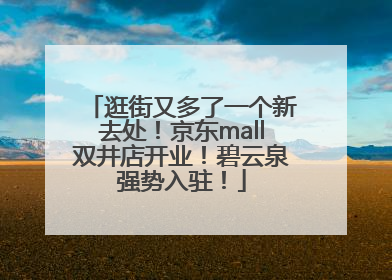 逛街又多了一个新去处！京东mall双井店开业！碧云泉强势入驻！