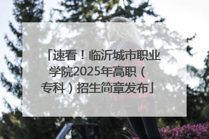速看！临沂城市职业学院2025年高职（专科）招生简章发布