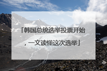 韩国总统选举投票开始，一文读懂这次选举