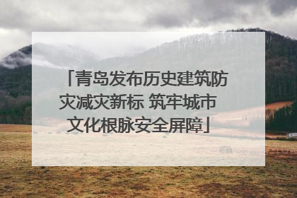 青岛发布历史建筑防灾减灾新标 筑牢城市文化根脉安全屏障