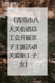 青岛市八大关街道总工会开展亲子主题活动关爱职工子女