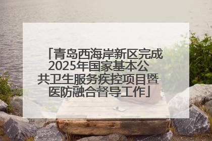 青岛西海岸新区完成2025年国家基本公共卫生服务疾控项目暨医防融合督导工作