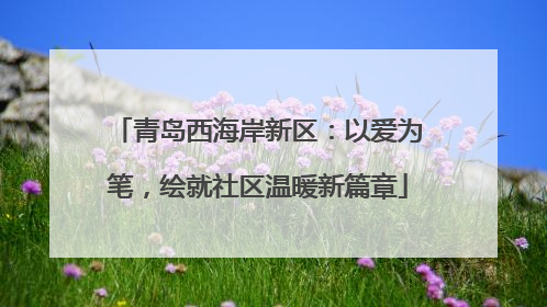 青岛西海岸新区：以爱为笔，绘就社区温暖新篇章