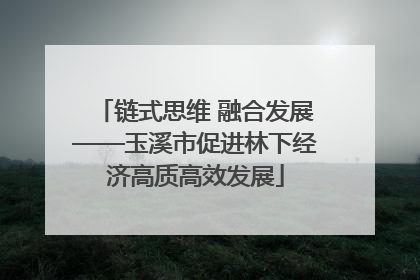 链式思维 融合发展——玉溪市促进林下经济高质高效发展
