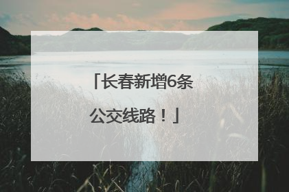 长春新增6条公交线路！