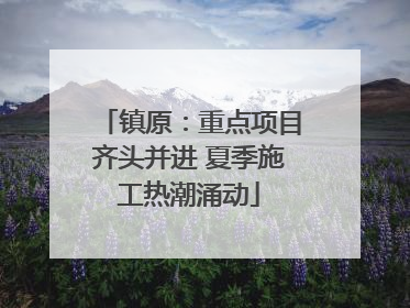 镇原：重点项目齐头并进 夏季施工热潮涌动
