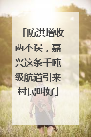 防洪增收两不误，嘉兴这条千吨级航道引来村民叫好